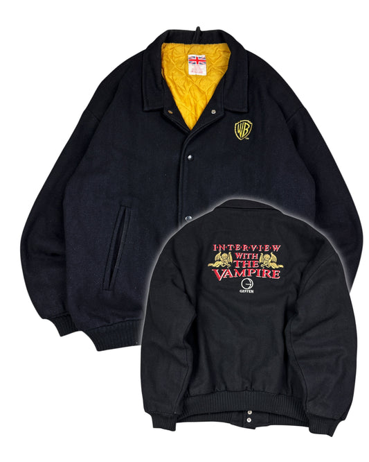 1990's Warner Bros. "Interview With The Vampire" Wool College Jacket made in England *extremely rare (L)