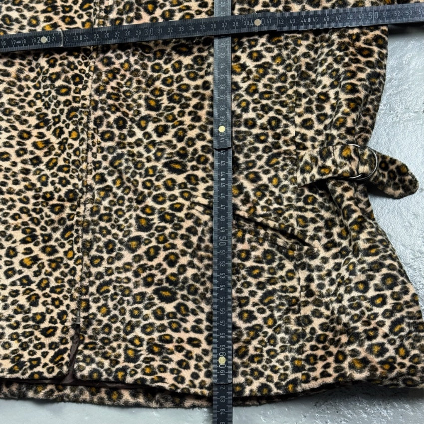 1980’s Beechers Brook Leo Faux Fur Waisted Jacket Women’s made in Korea *extremely rare (L)