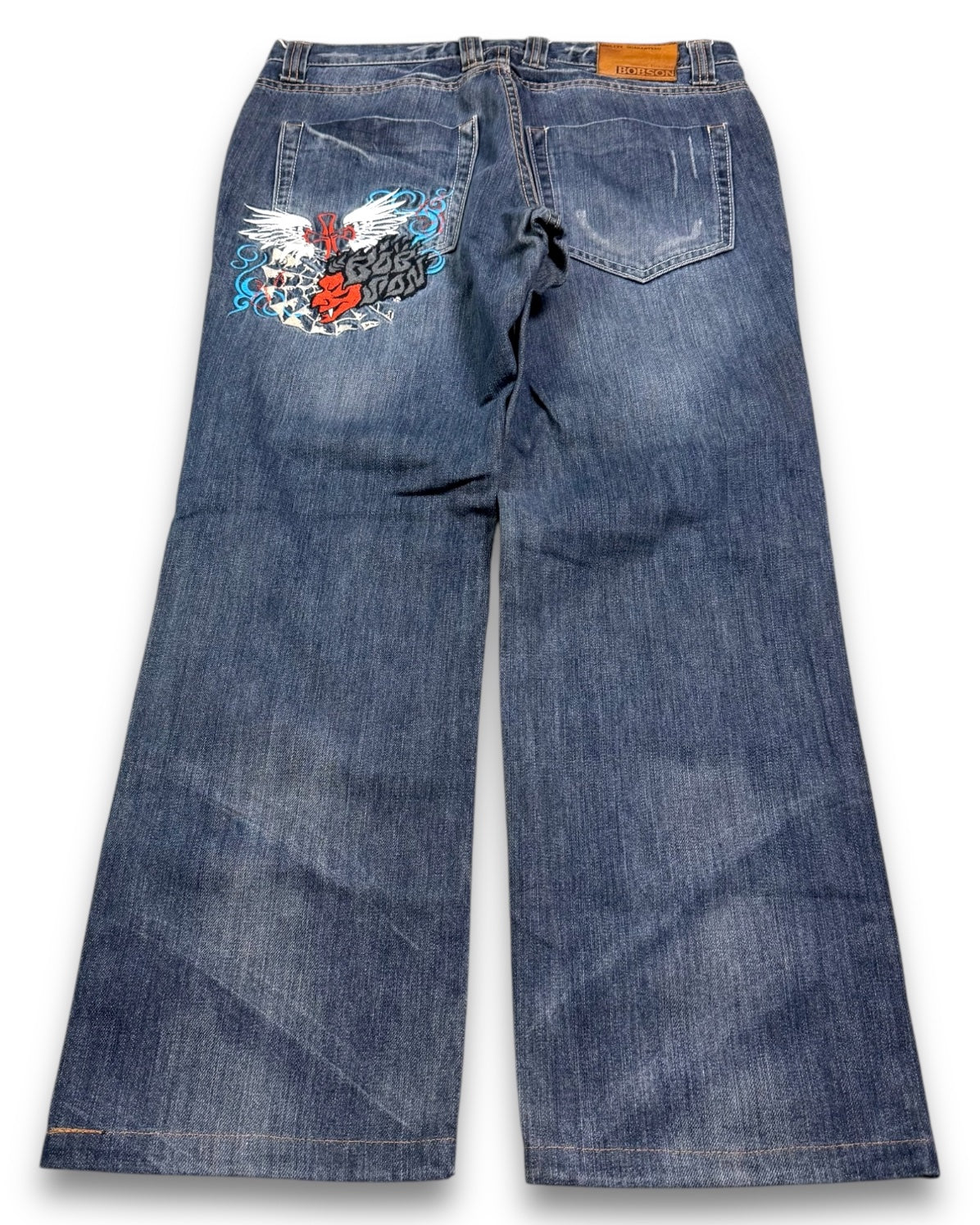 2000’s Bobson Japanese Baggy/Straight Jeans *rare 33x29