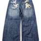 2000’s Japanese Koi Baggy Jeans *very rare 36x28