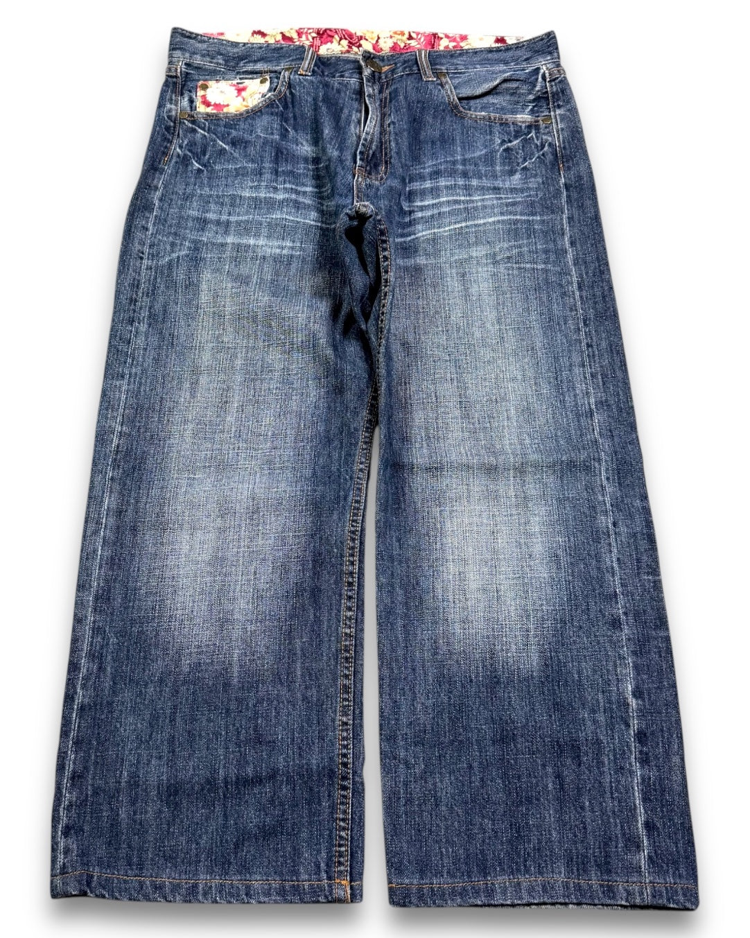 2000’s Japanese Koi Baggy Jeans *very rare 36x28