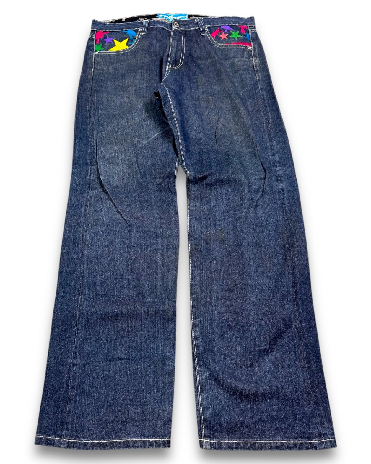 2000’s Sexy Diamond Hip Hop Baggy Jeans *very rare 34x32