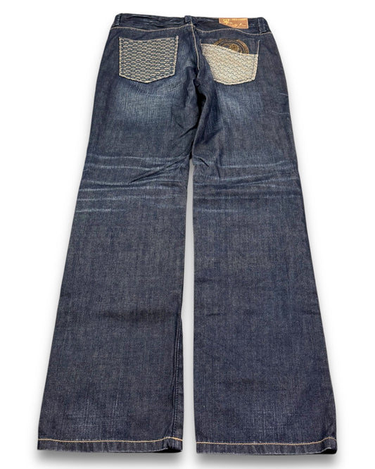 2000’s Big Train Japanese Baggy/Straight Jeans *rare 32x34