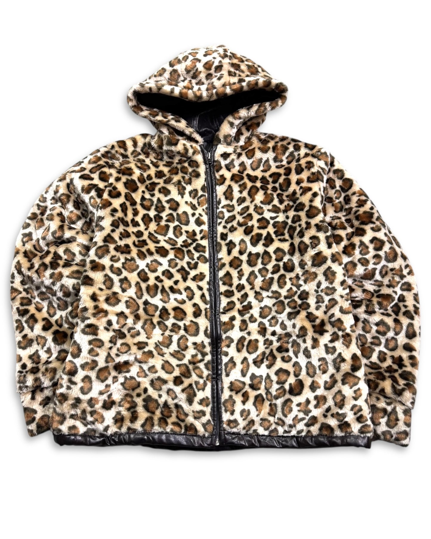 2000’s Leo Faux Fur Reversible 2in1 Jacket Women’s *rare (M)