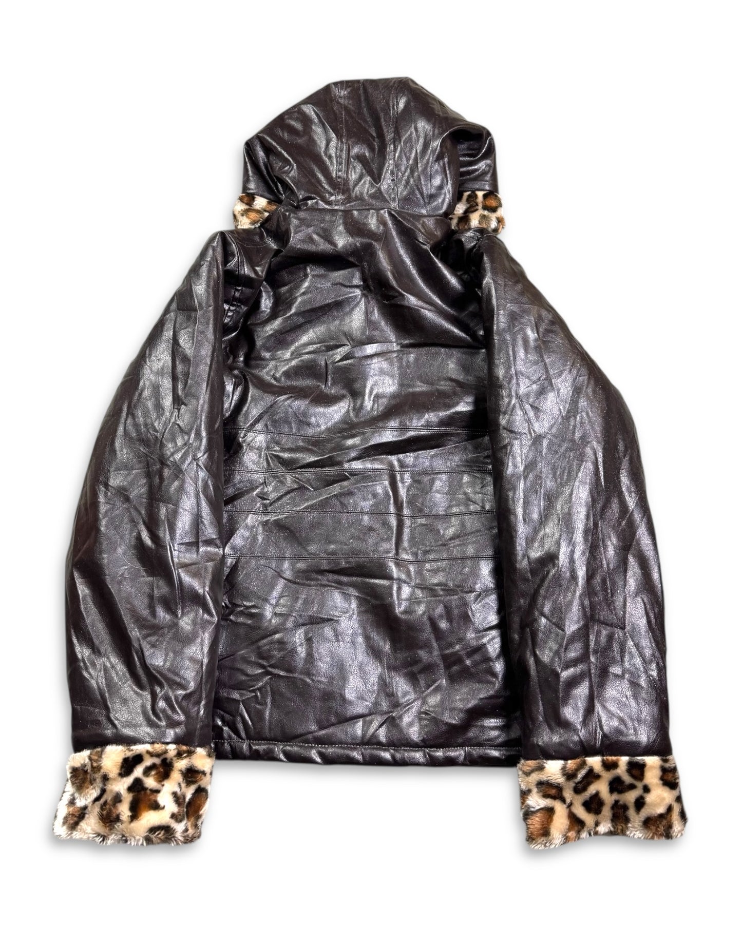 2000’s Leo Faux Fur Reversible 2in1 Jacket Women’s *rare (M)