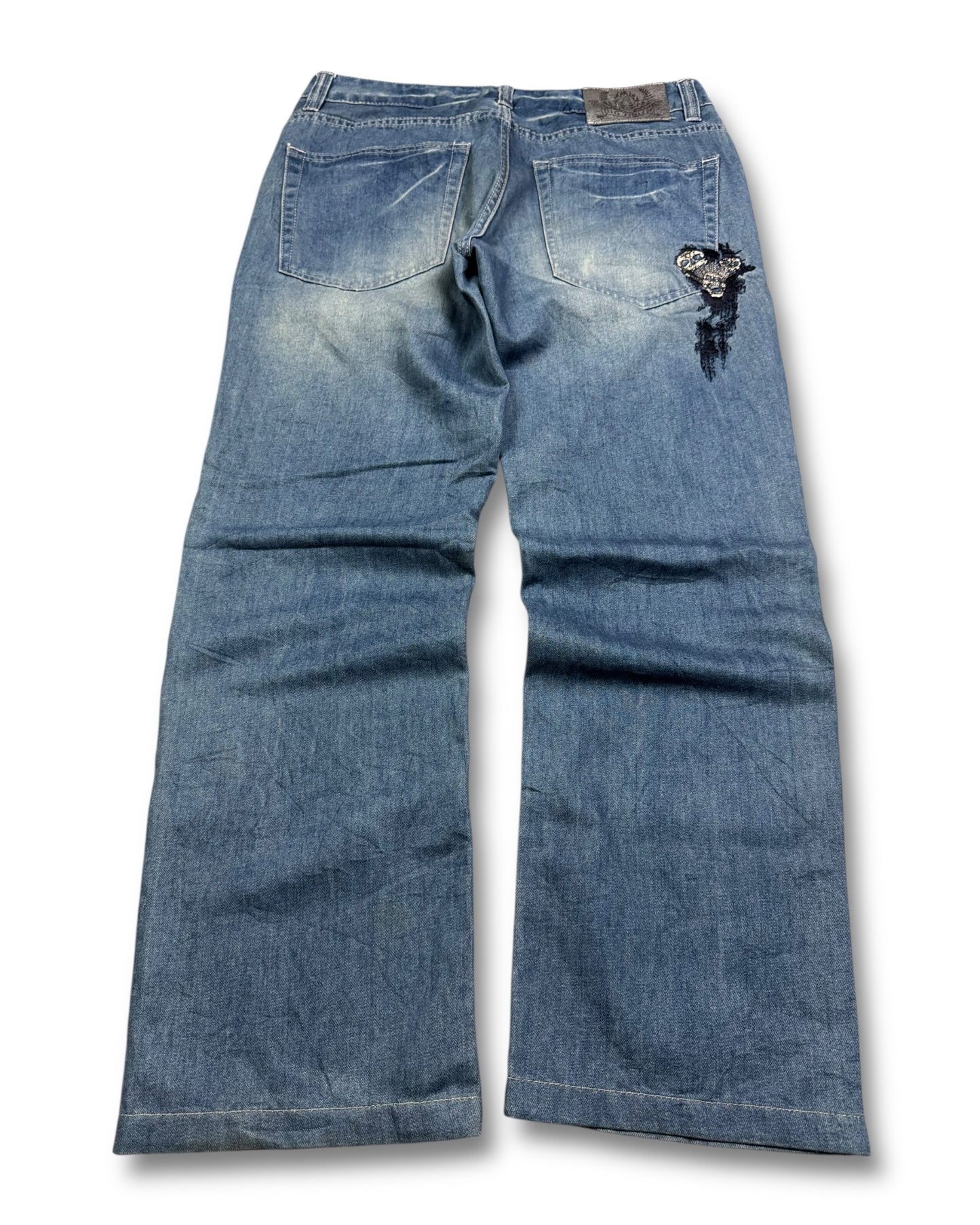 2010's Big Train Japanese Light Cotton Baggy Jeans *rare 32x28 (M)