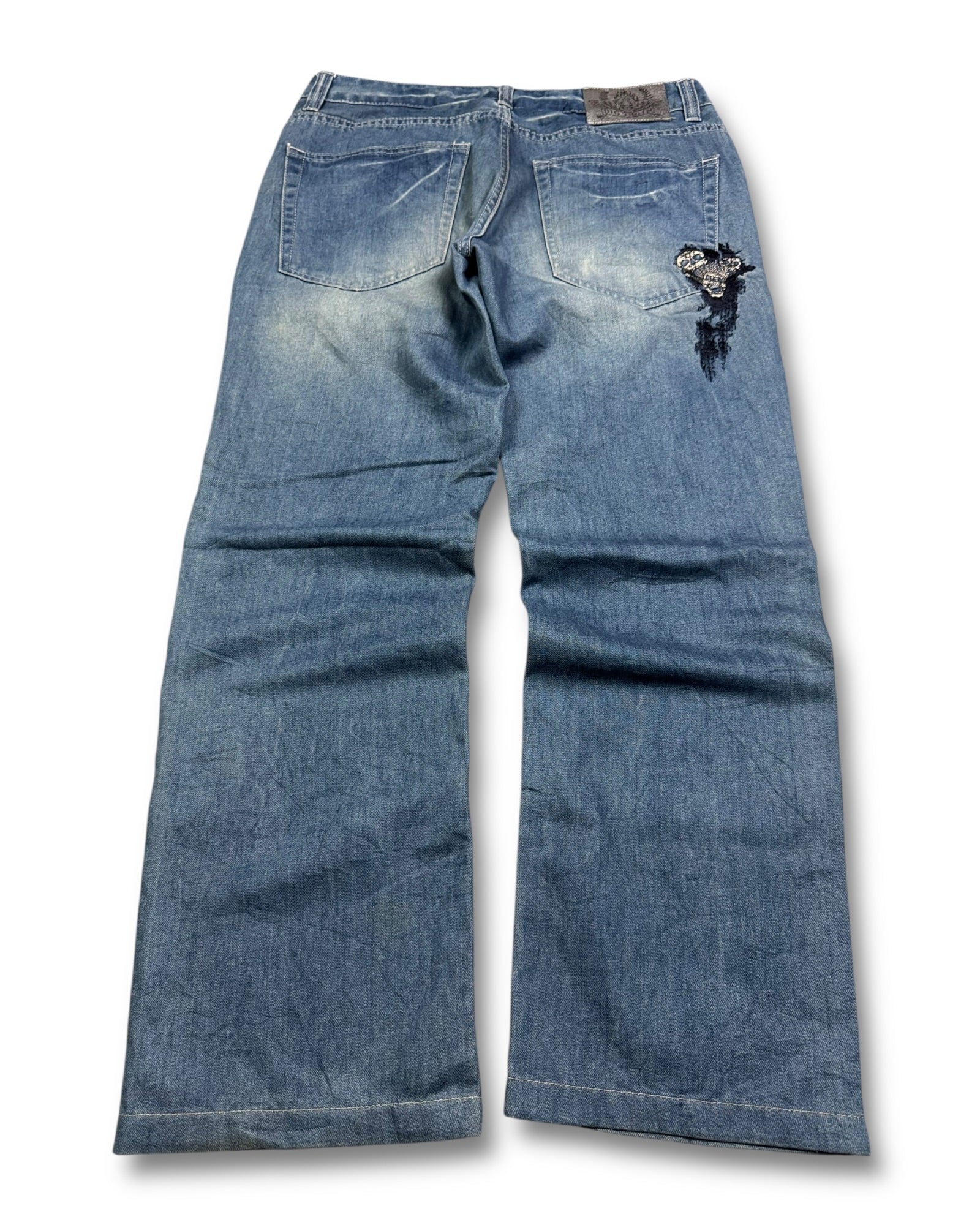 2010's Big Train Japanese Light Cotton Baggy Jeans *rare 32x28 (M)
