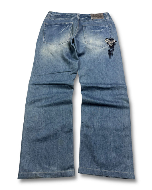 2010's Big Train Japanese Light Cotton Baggy Jeans *rare 32x28 (M)