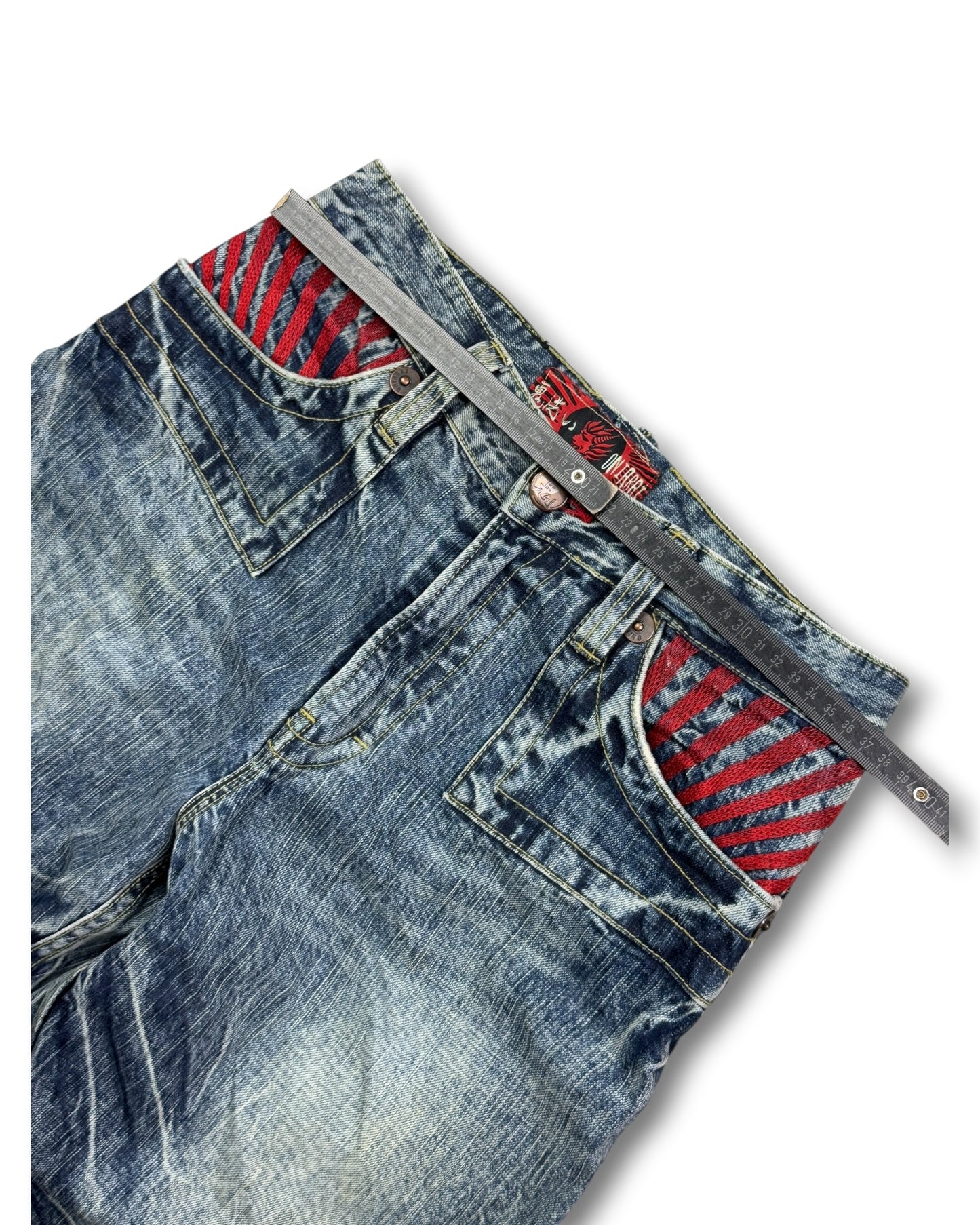 2000's Oniarai Straight/Baggy Japanese Archive Jeans *very rare 28x32 (S)