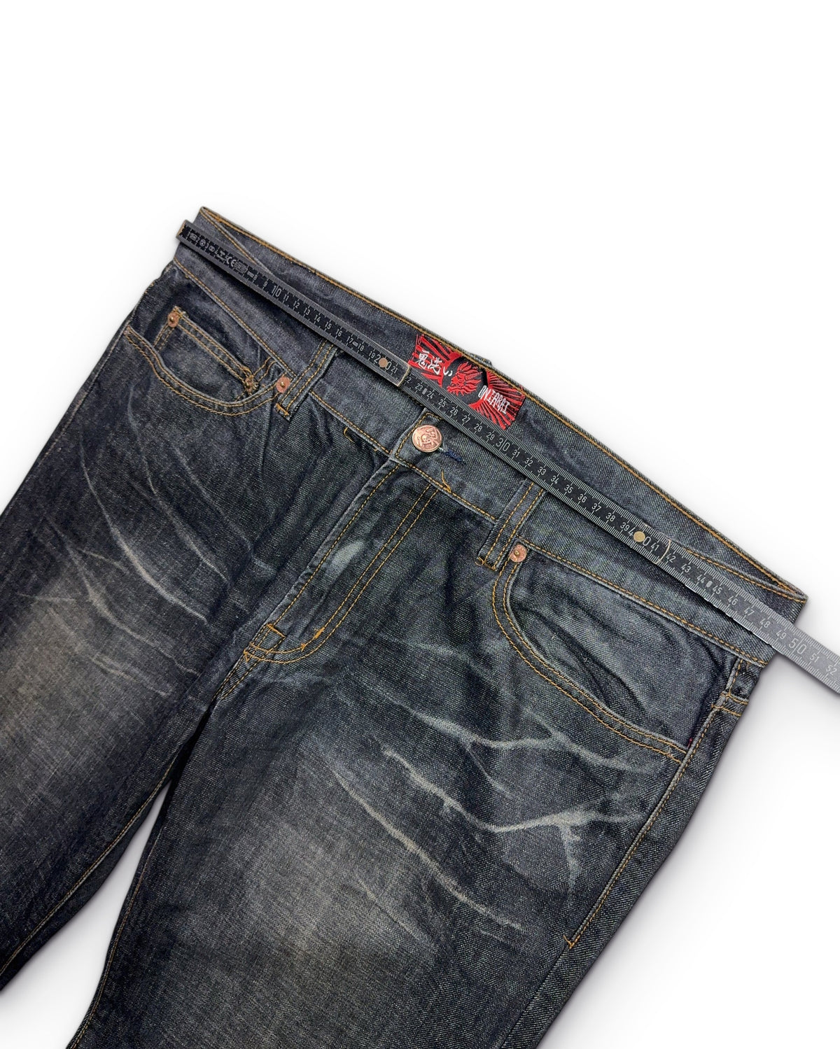 2000's Oniarai Japanese Baggy/Bootcut Jeans *rare 38x34 (XXL)