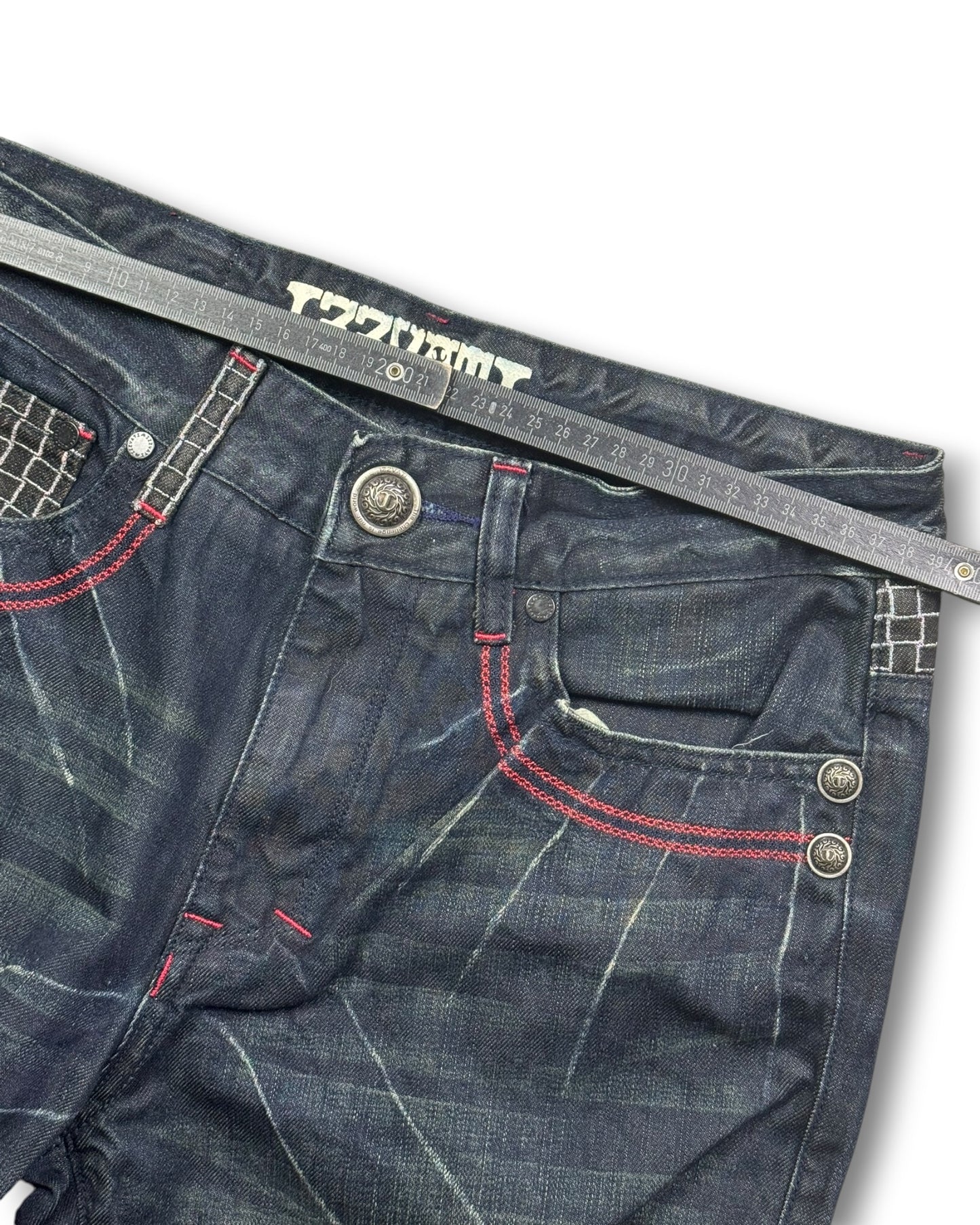2000's Mechanic Ground Straight/Baggy Japanese Jeans *rare 30x30 (M)