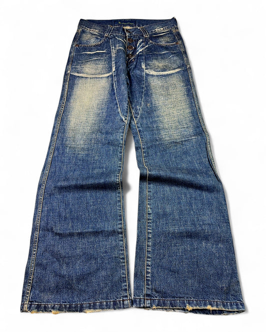 2000's Japanese Baggy/Bootcut Jeans *rare 30x32 (M)