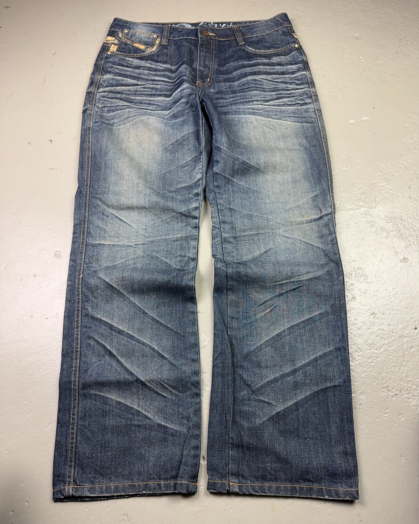 2000's Big Train Japanese Baggy Jeans *very rare 36x34 (XL)