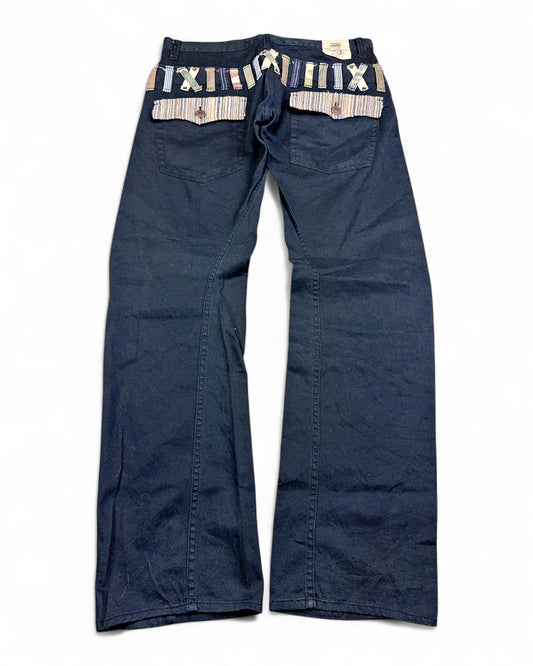 2000's Dominate Double Waist Japanese Archive Straight Jeans *very rare 32x32 (M)