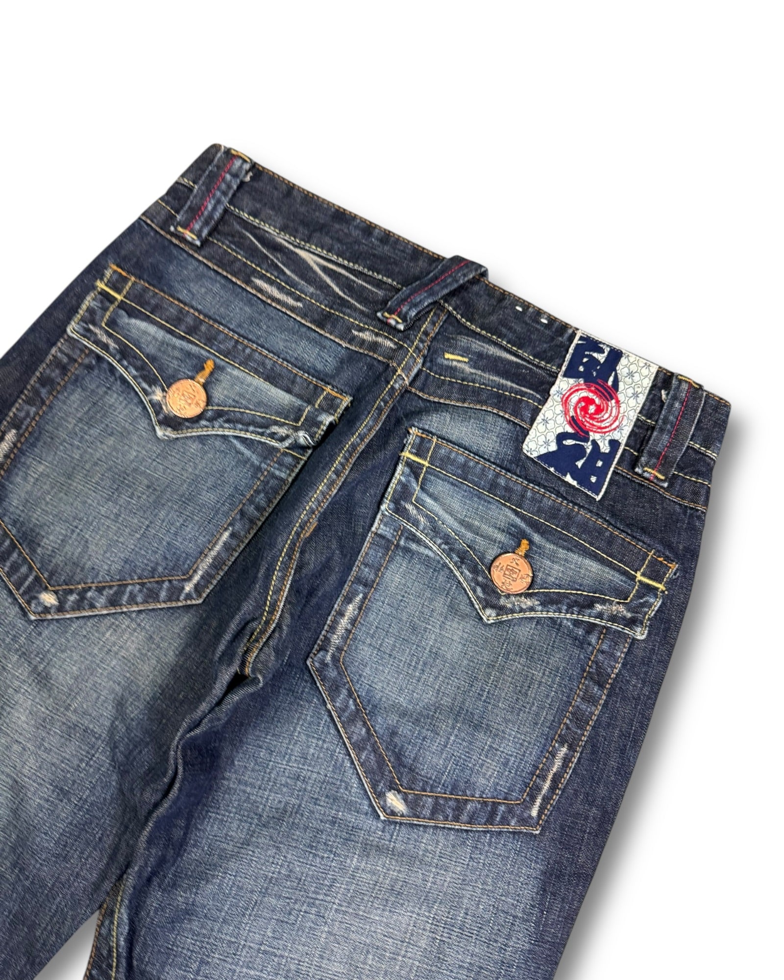 2000's Blue Way Straight/Baggy Japanese Jeans *very rare 32x34 (M)