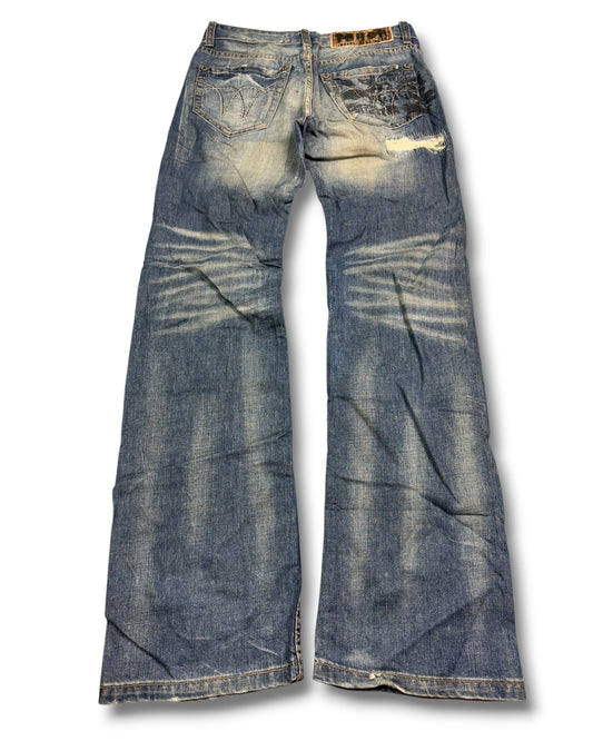 2000's Tough Japanese Straight Japanese Jeans *very rare 30x32 (M)