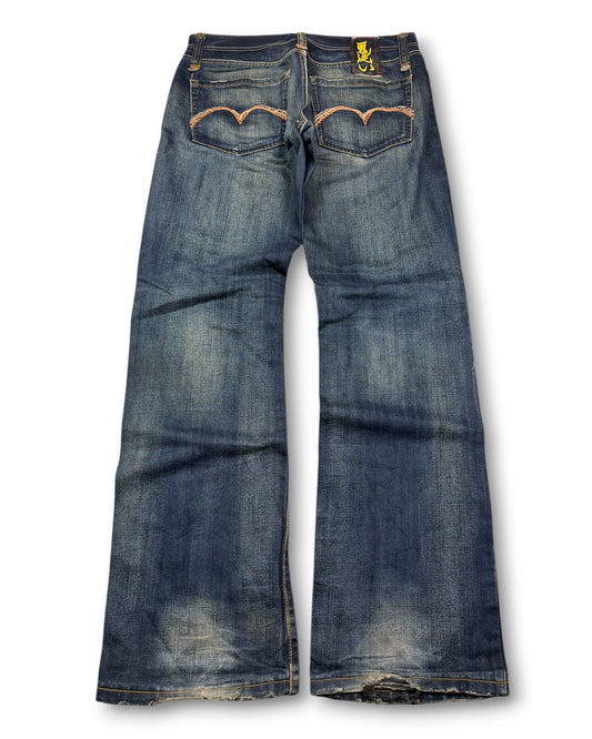 2000's Oniarai Nippon Straight/Baggy Japanese Jeans *very rare 32x32 (M)