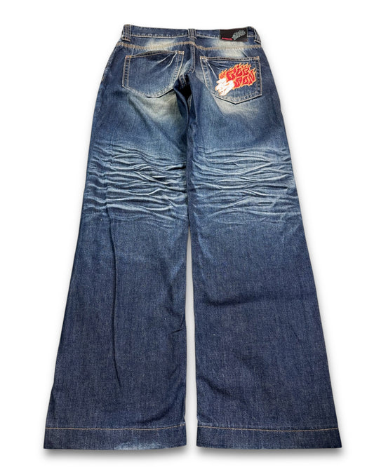 2000's Bobson Straight/Baggy Japanese Baggy Jeans *very rare 28x30 (S)