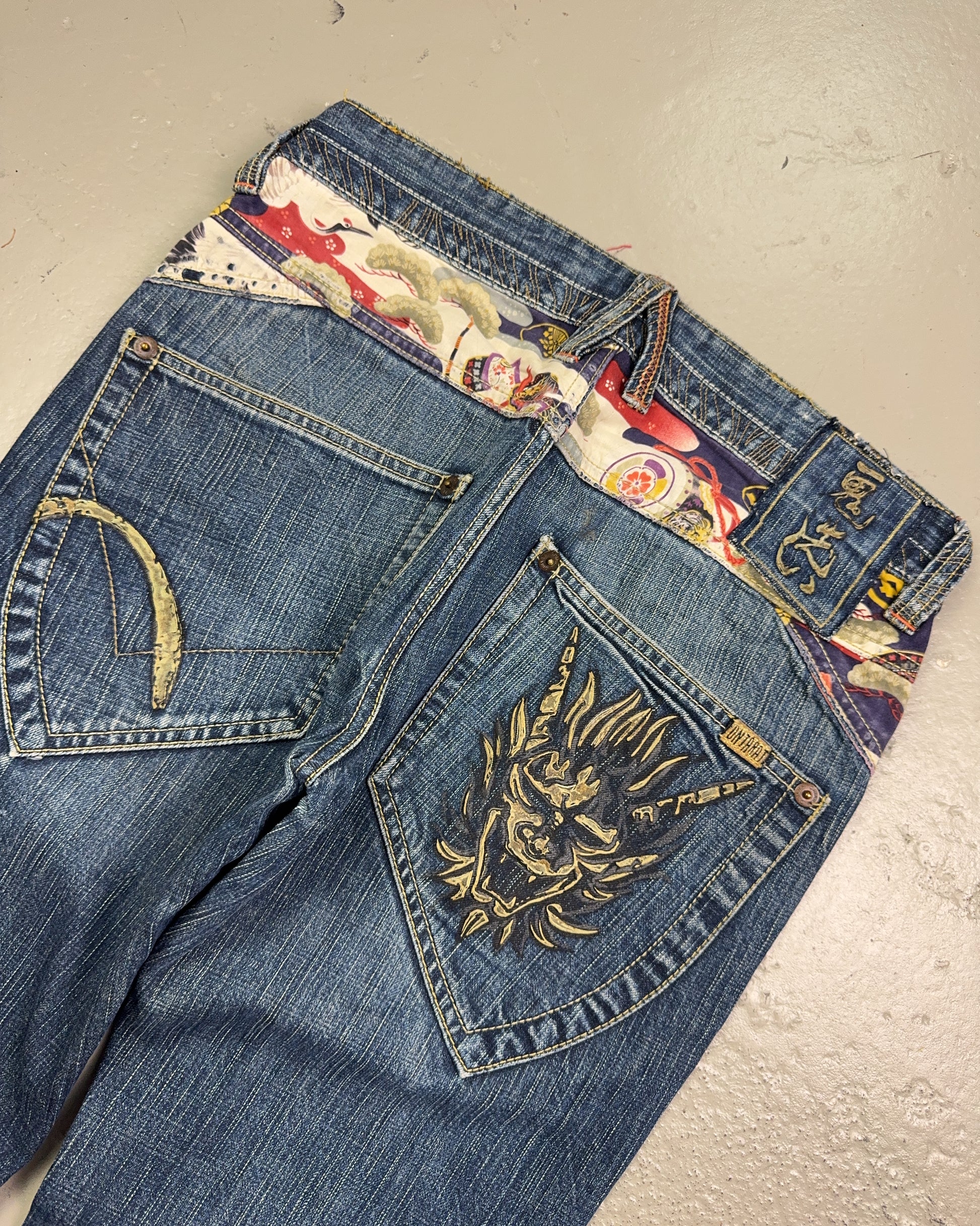 2000's Oniarai Japanese Archive Straight Jeans *very rare 30x30 (M)