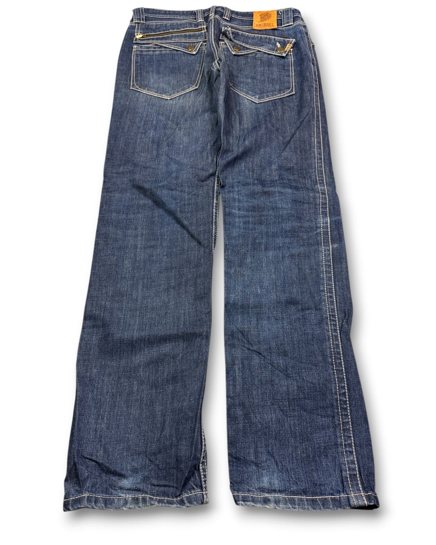 2000's Oniarai Straight/Baggy Japanese Jeans *rare 32x32 (M)