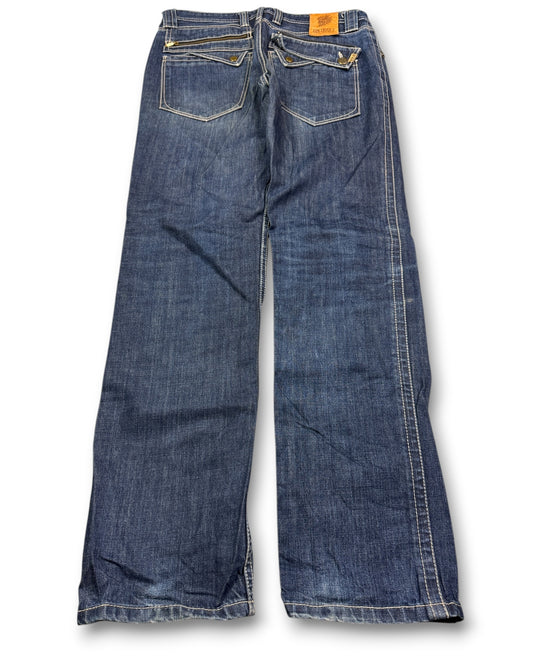 2000's Oniarai Straight/Baggy Japanese Jeans *rare 32x32 (M)