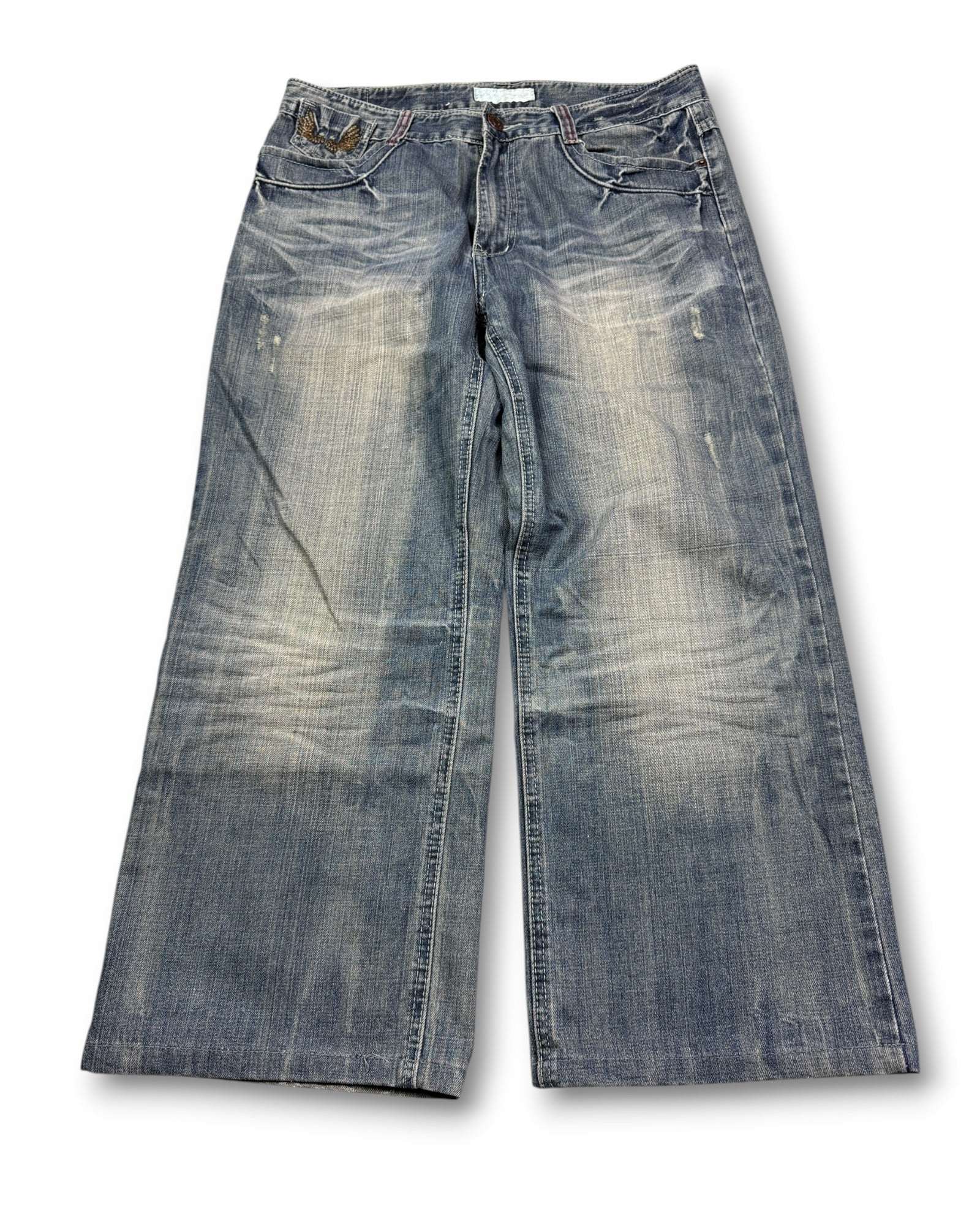 2000's Air Blue Baggy Japanese Jeans *very rare 34x28 (L)