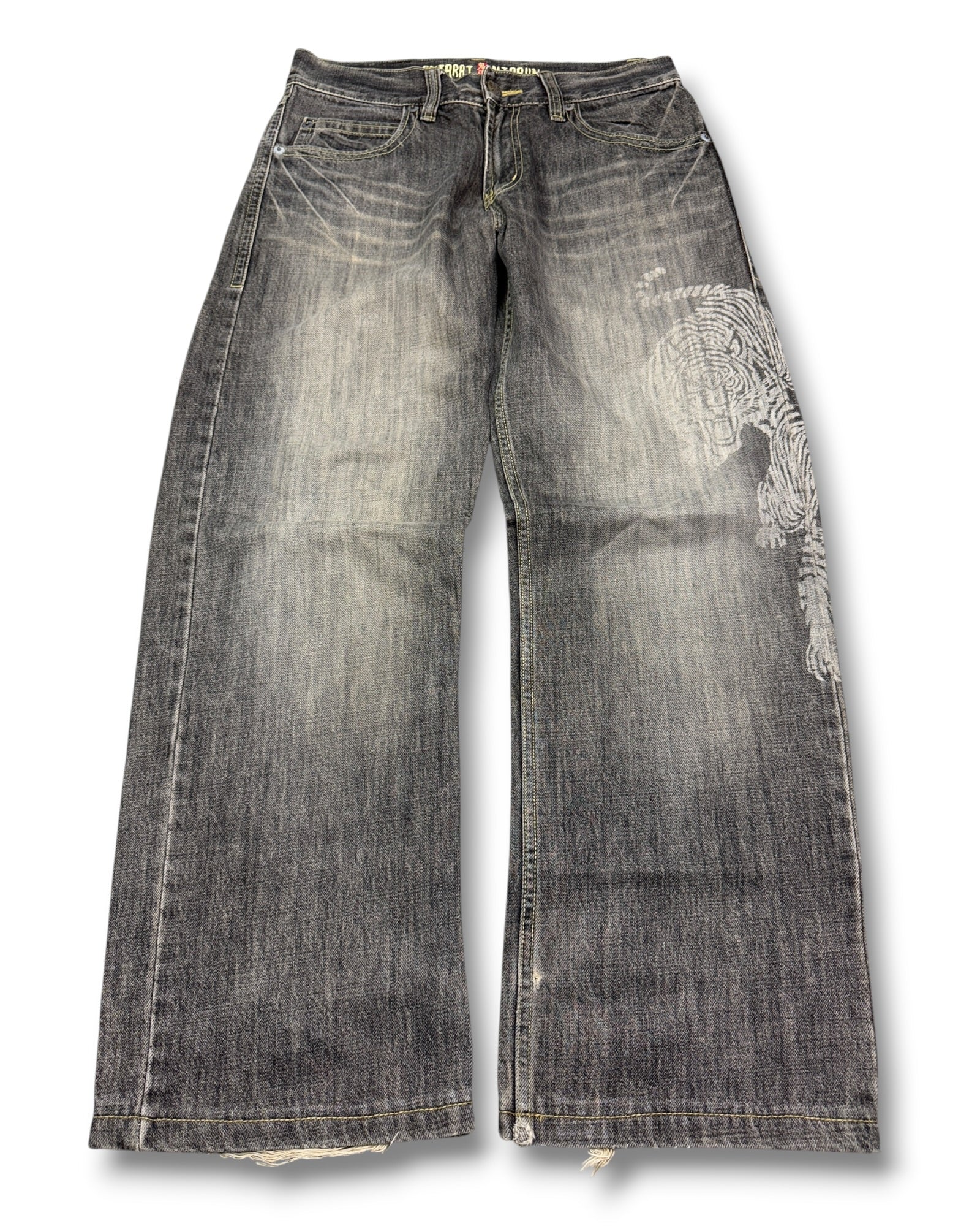 2000's Oniarai Japanese Baggy Jeans *rare 32x30 (M)