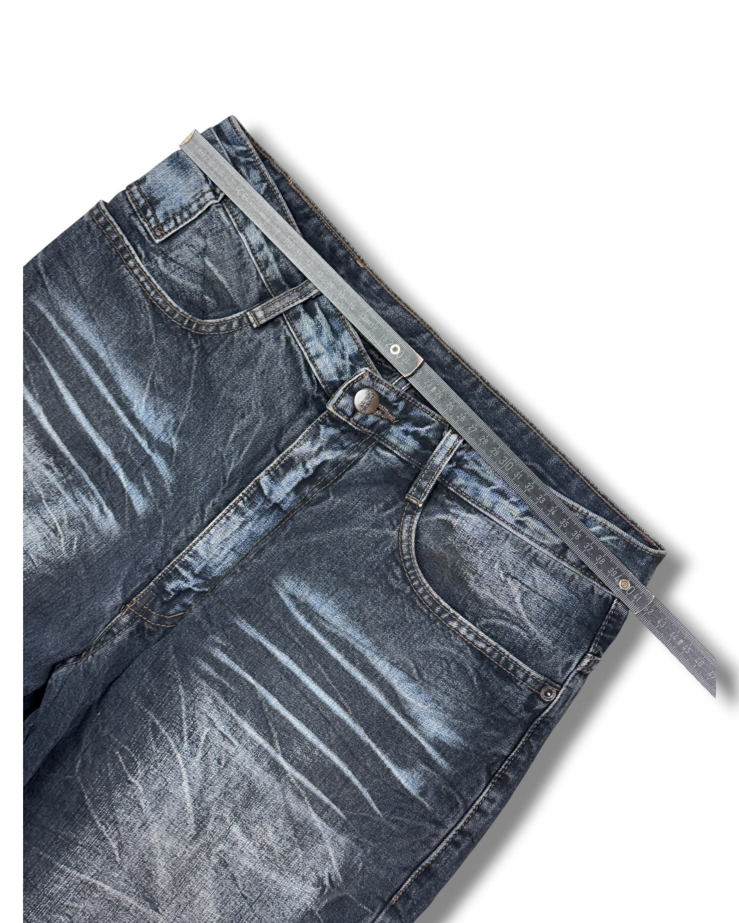 2000's Wave Japanese Baggy Jeans *rare 30x32 (M)