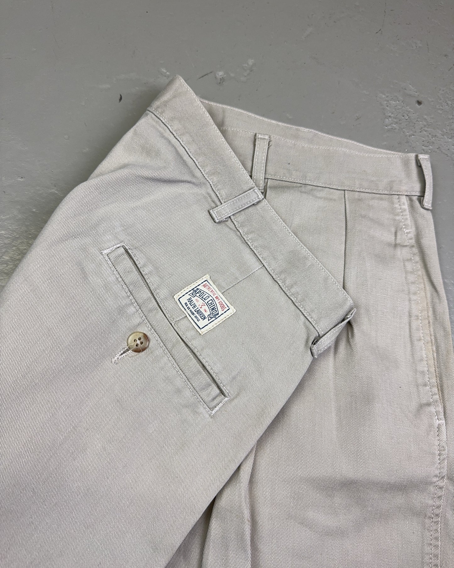 1990's Polo Ralph Lauren Chino Shorts made in USA *very rare (XL)