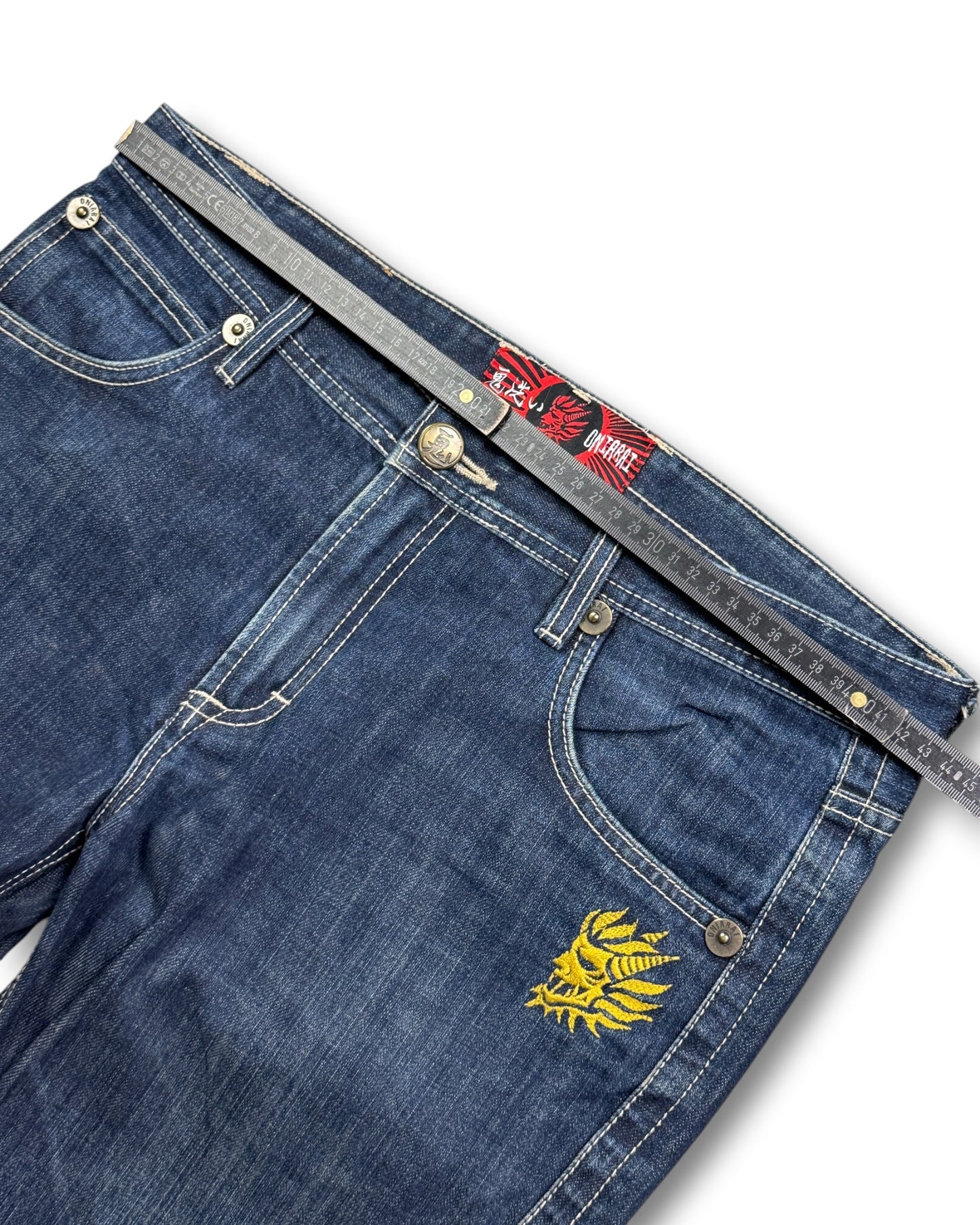 2000's Oniarai Straight/Baggy Japanese Jeans *rare 32x32 (M)