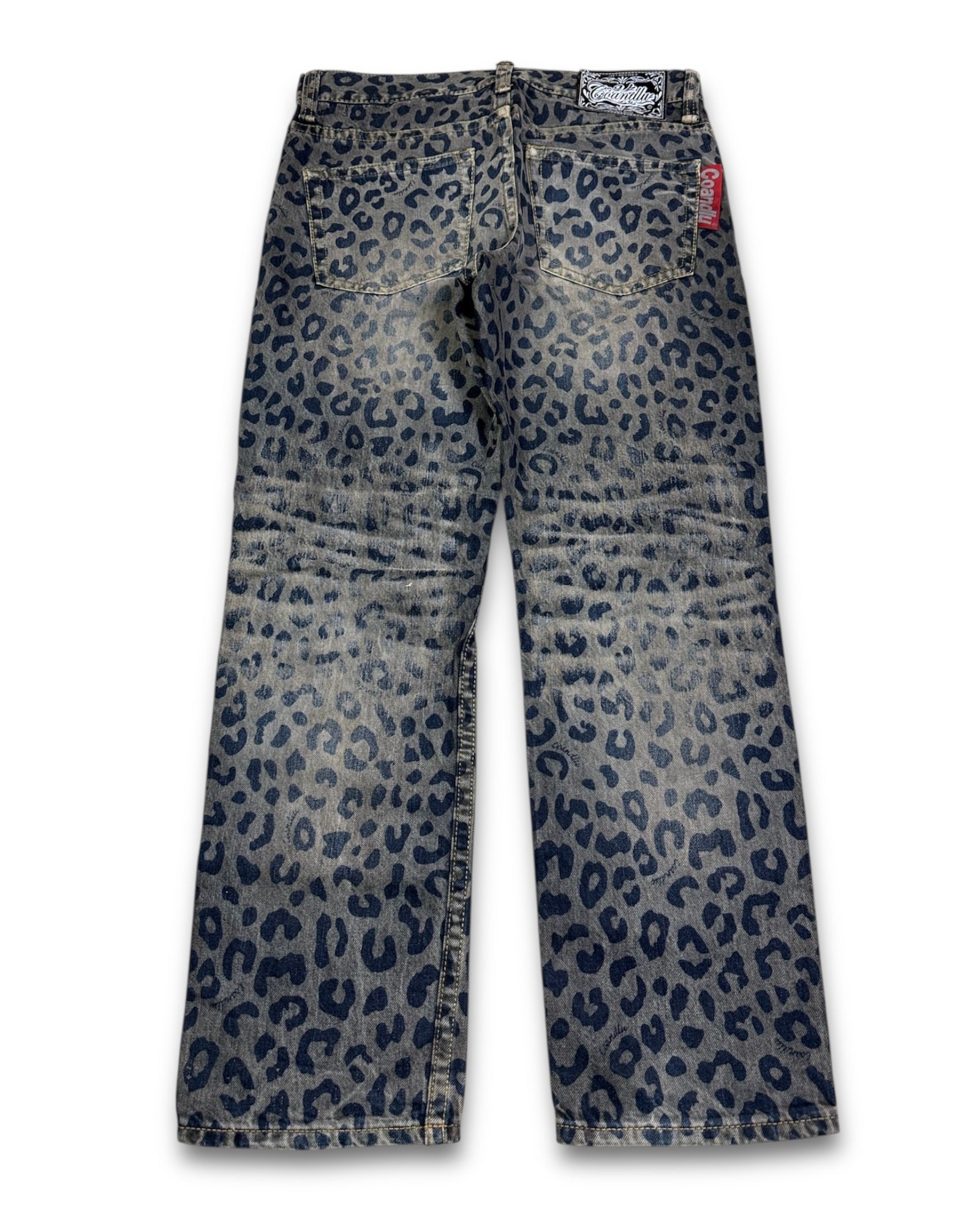 2000's Coandllu Straight Leo Print Jeans *rare 32x30 (M)