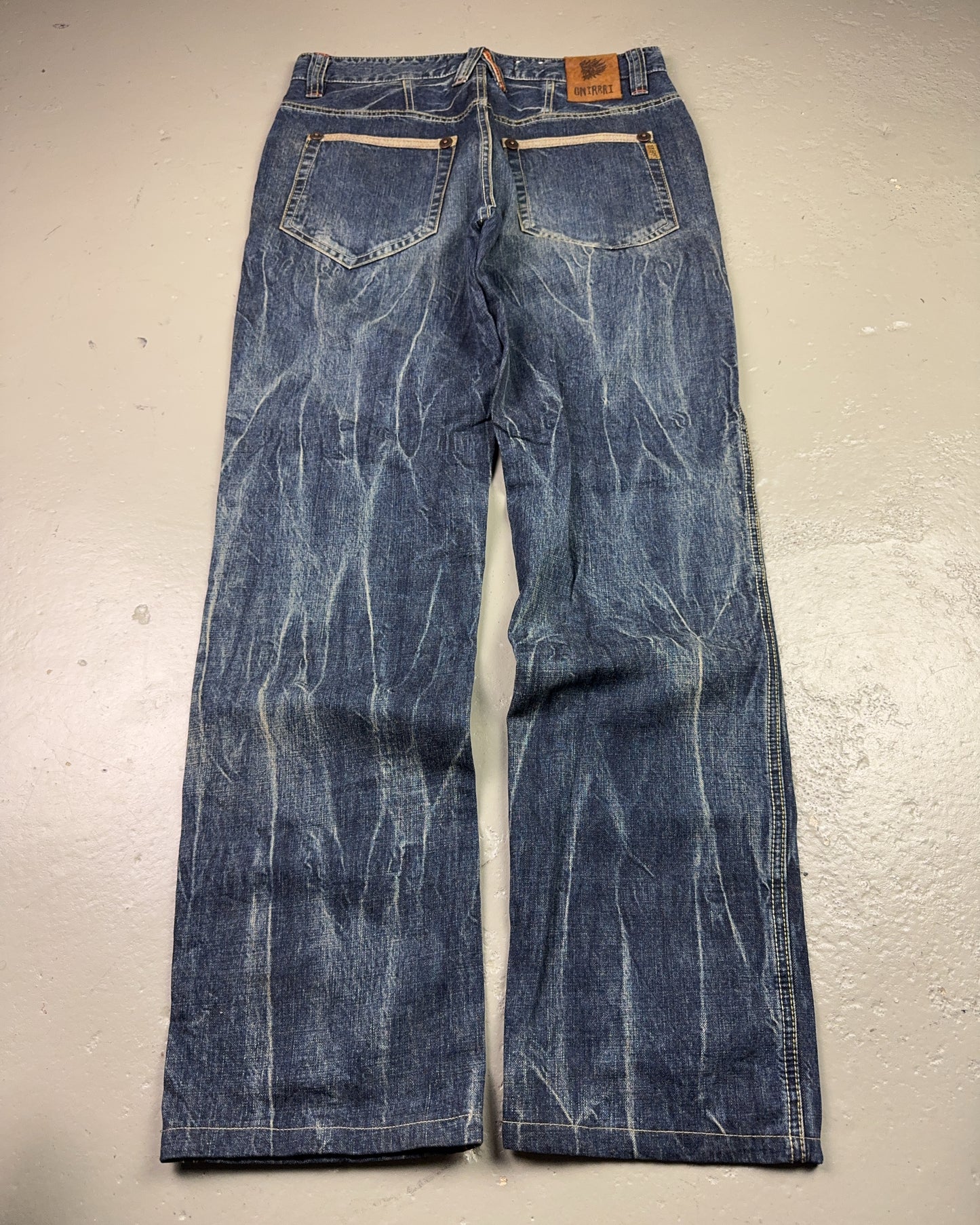 2000's Oniarai Japanese Straight/Baggy Jeans *rare 32x32 (M)