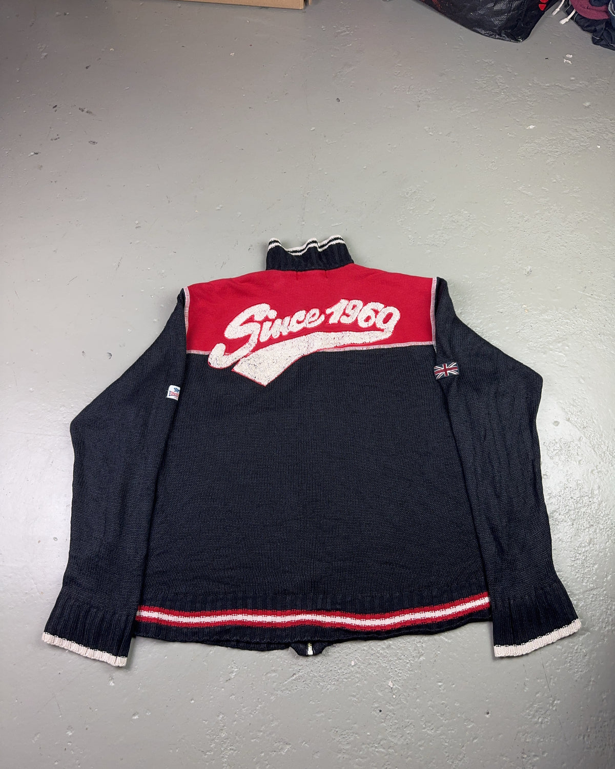 1990's Lonsdale Knit Zip Jacket *rare (M)