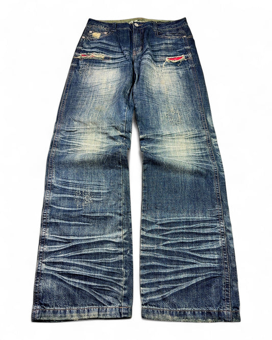 2000's New Sail Japanese Archive Baggy Jeans *very rare 32x34 (M)