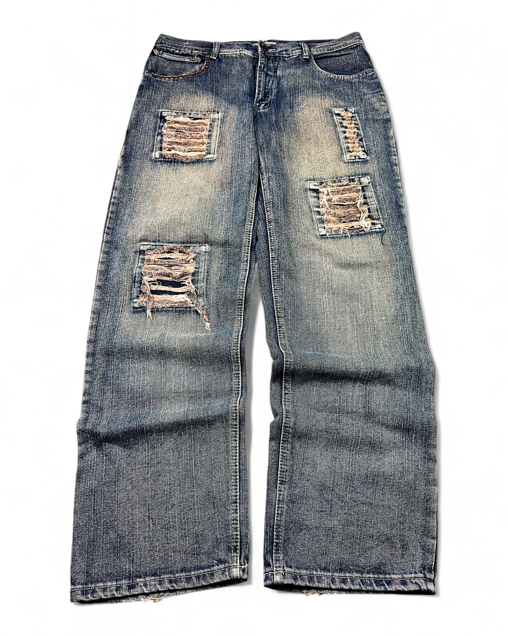 2000's Yellow Jucket King Japanese Archive Baggy Jeans *very rare 36x34 (XL)