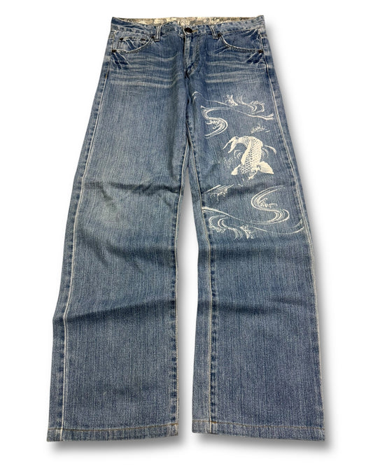 2000's Straight Japanese Jeans *rare 30x30 (M)