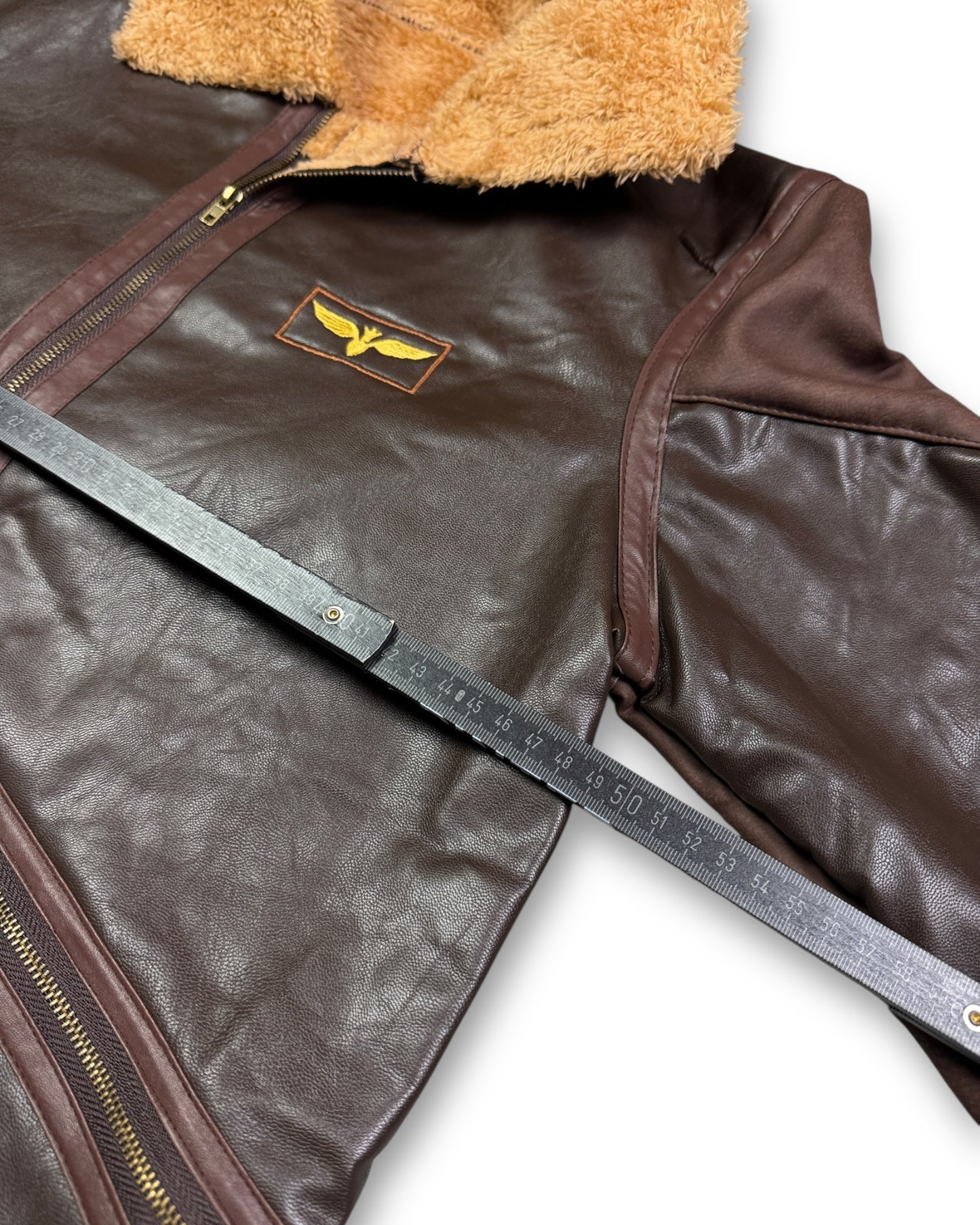 2000's Faux Leather Pilot Jacket * (S)