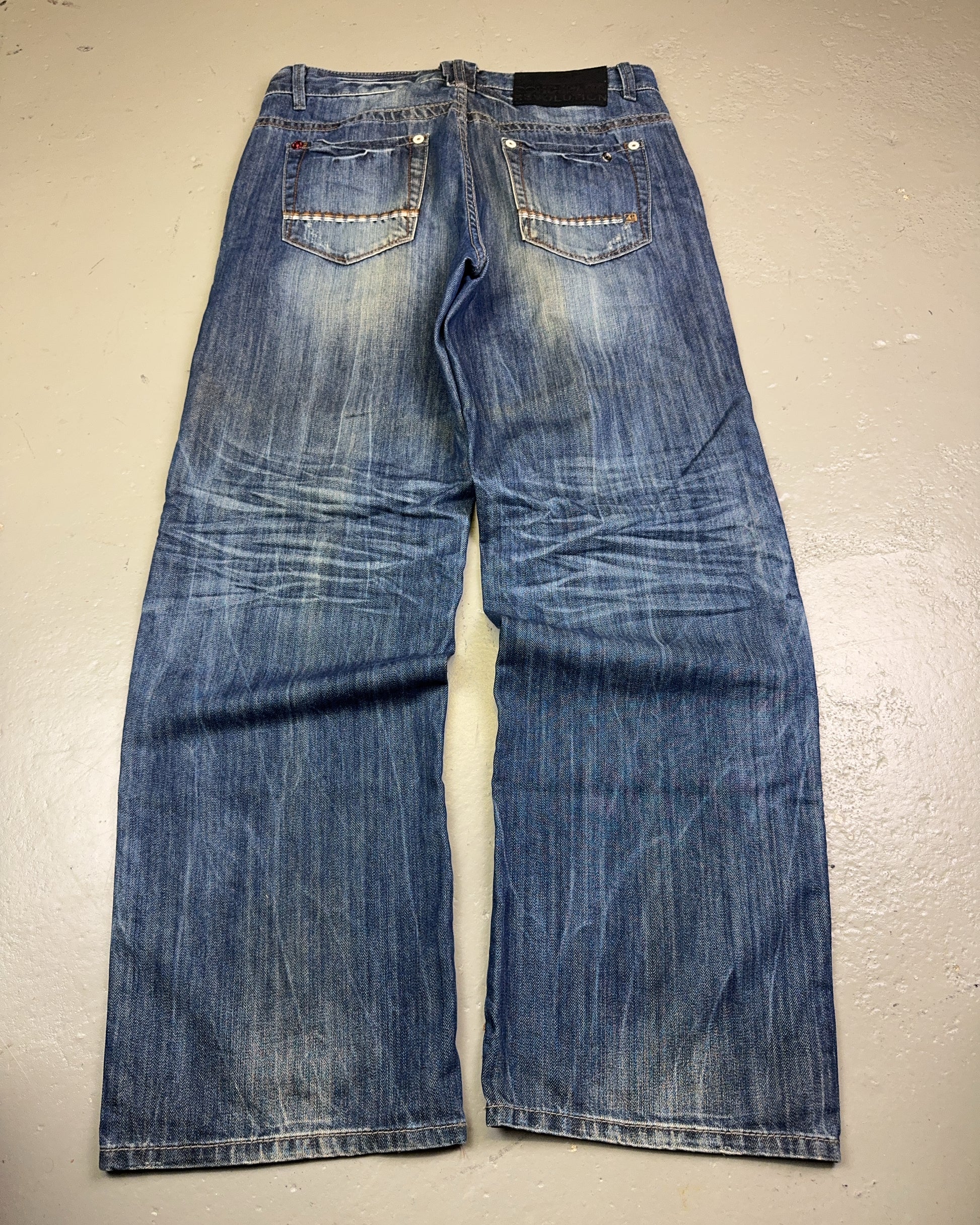 2000's Dohc Jeans Revolution Hip Hop Baggy Jeans *rare 36x34 (XL)