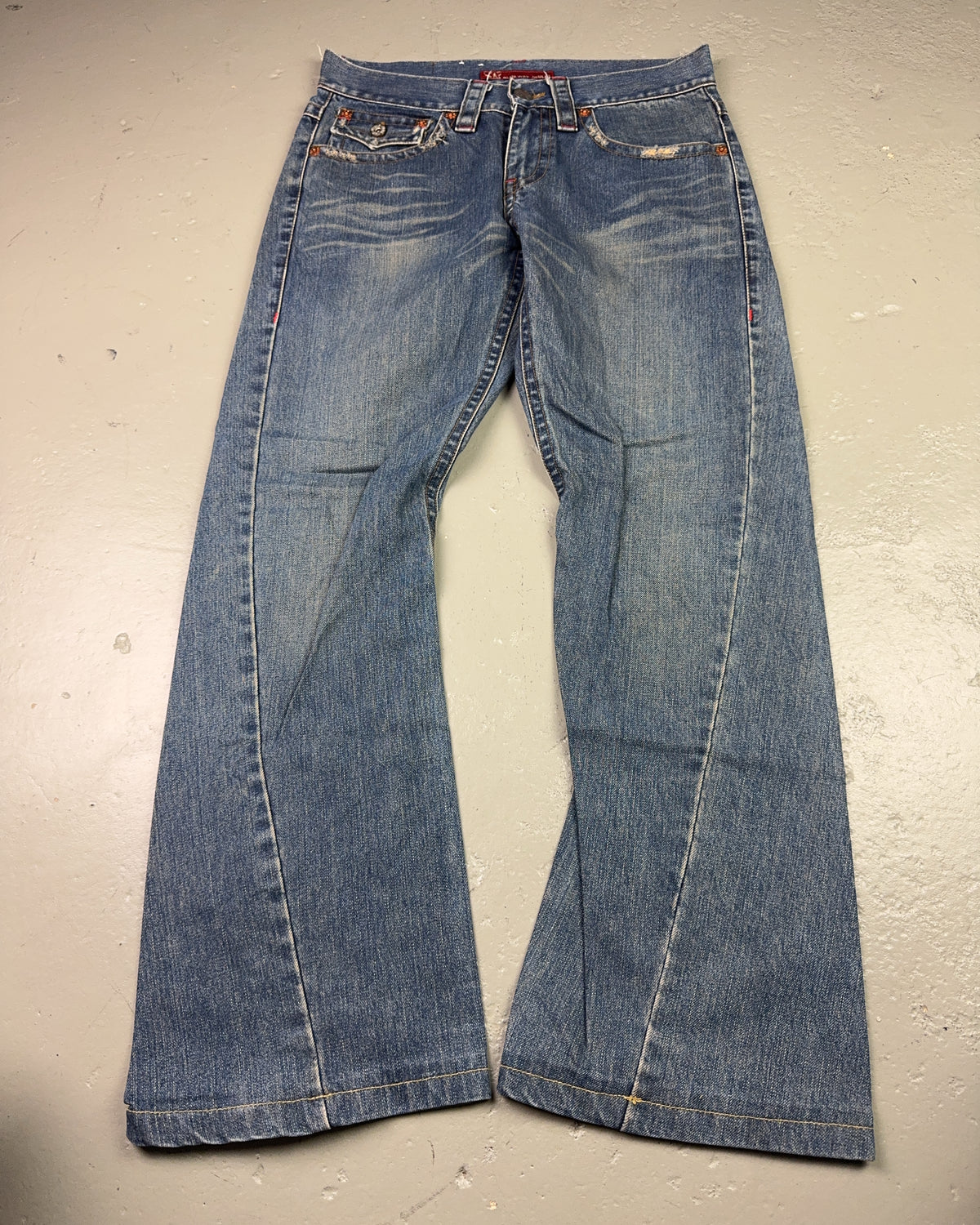 2000's Blueway [kulo] Japanese Archive Bootcut/Flared Jeans *very rare 30x30 (M)