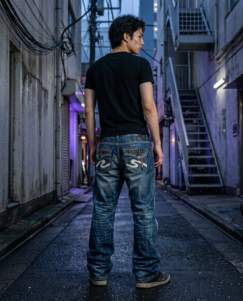 2000's Osaka Big Train Japanese Baggy Jeans *very rare 37x34 (XL)