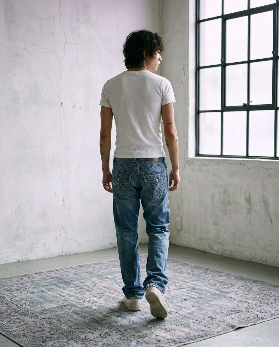 Model wearing Rock Revival Straight L