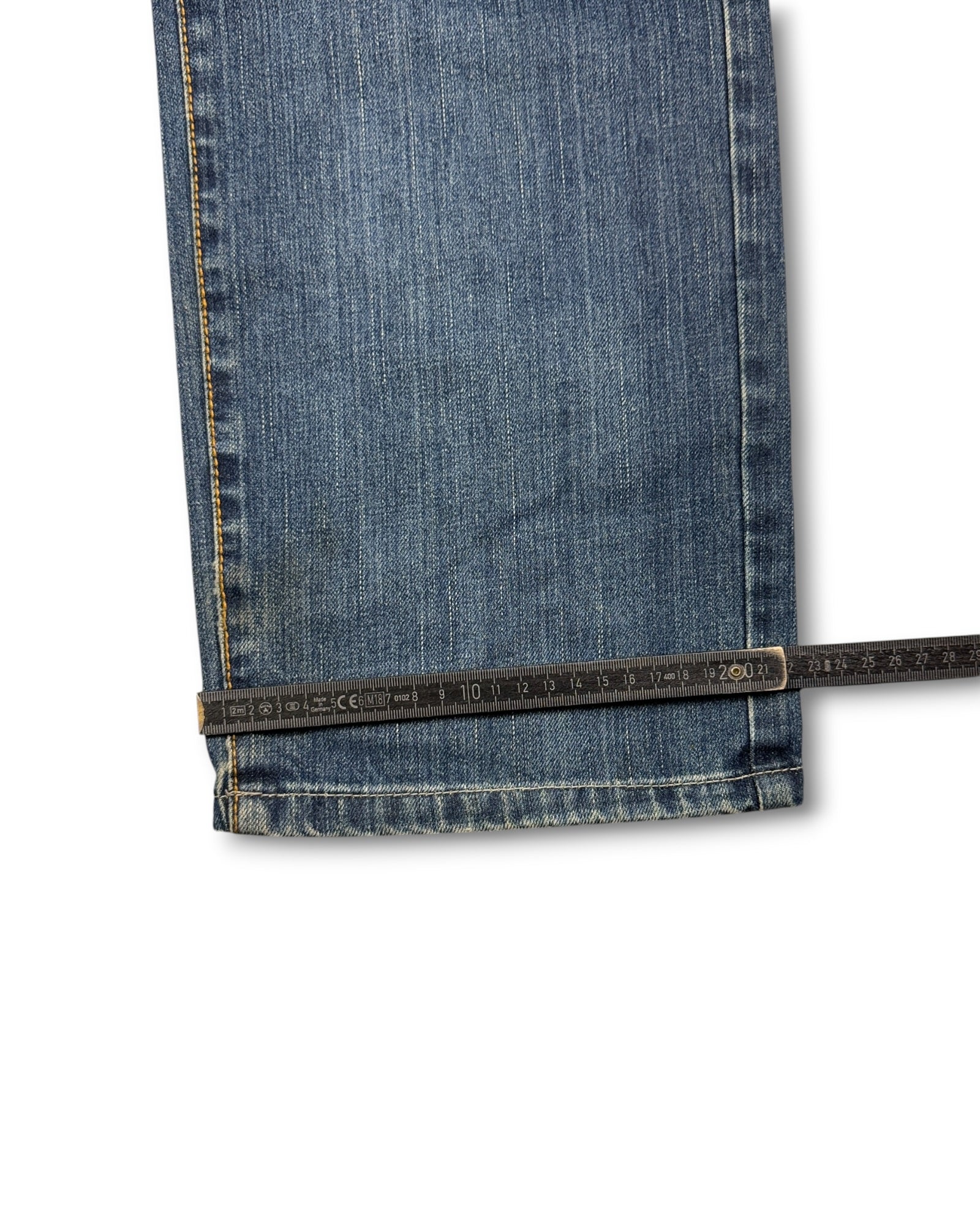 2000's V-blue Japanese Slim/Straight Jeans *rare 36x32 (XL)