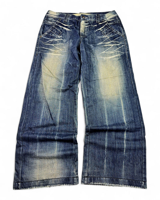 2000's Blue Luis Japanese Baggy Jeans *rare 34x30 (L)