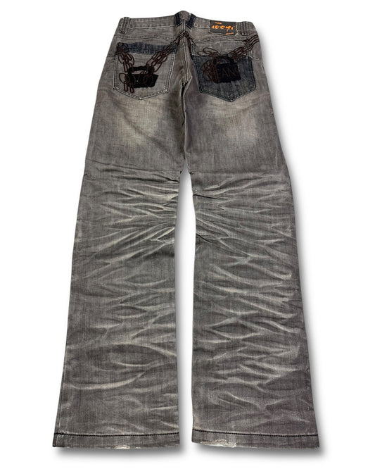 2000's 100yi Japanese Straight/Baggy Jeans *rare 32x34 (M)