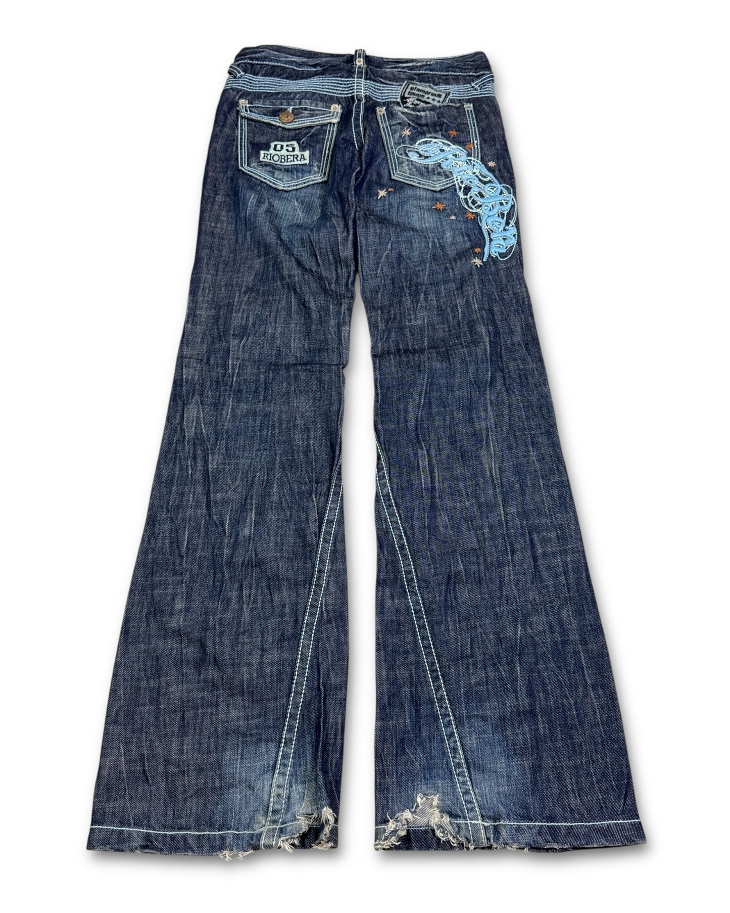2000's Riobera Japanese Archive Flared Jeans Women's *very rare 28x32 (S)