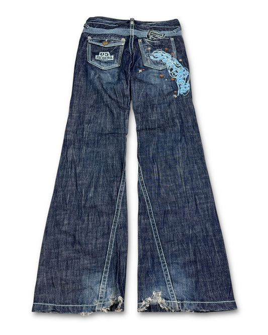 2000's Riobera Japanese Archive Flared Jeans Women's *very rare 28x32 (S)