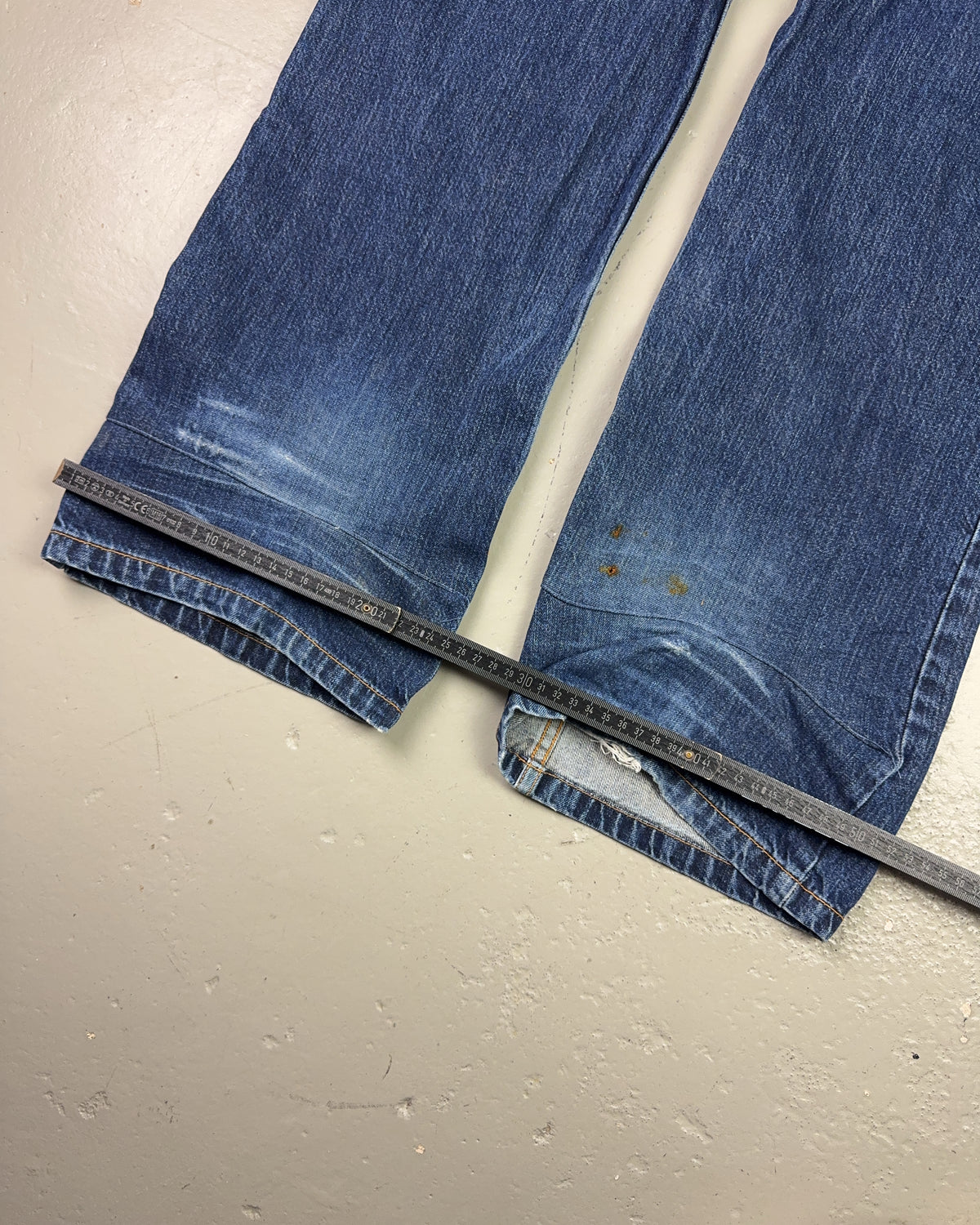 1990's Sabotage German Techno Baggy/Bootcut Jeans *extremely rare 36x34 (XL)