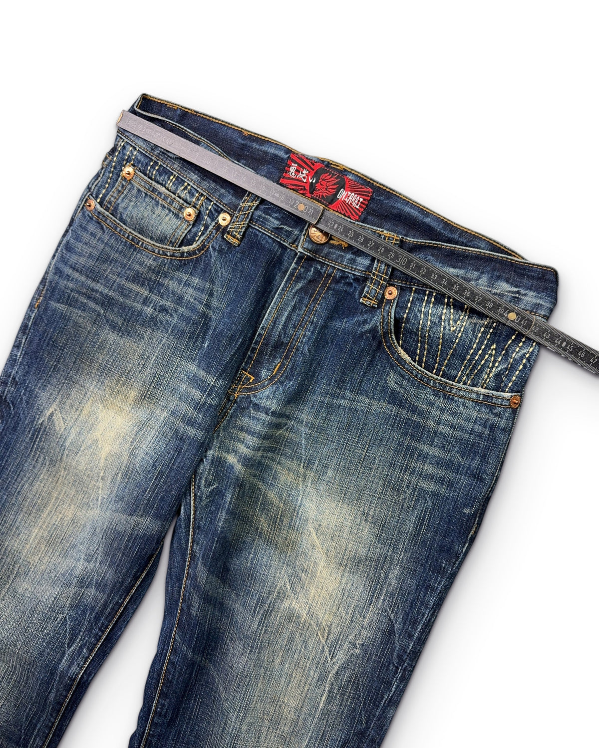 2000's Oniarai Japanese Straight/Bootcut Jeans *rare 32x34 (M)