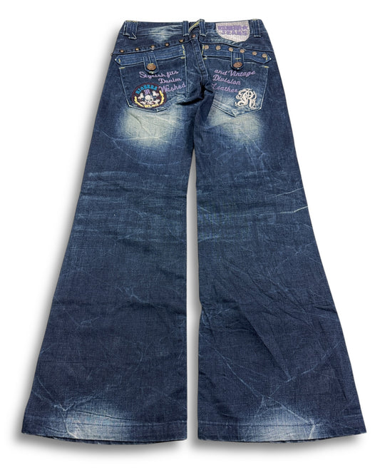 2000's Riobera Low Waist/Bootcut Japanese Archive Jeans Women's *very rare 28x28 (S)