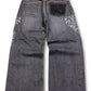 2000's Cherry Blossom Japanese Baggy Jeans * 40x28 (3XL)